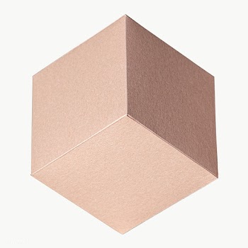 3D pink cubic shaped paper craft design element | Free  transparent png - 2341105