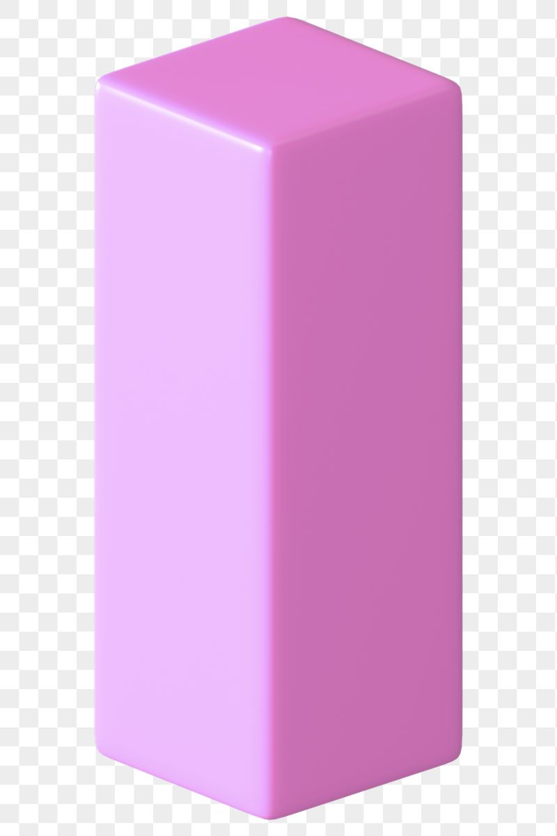 3D pink cuboid png, geometric | Free PNG - rawpixel