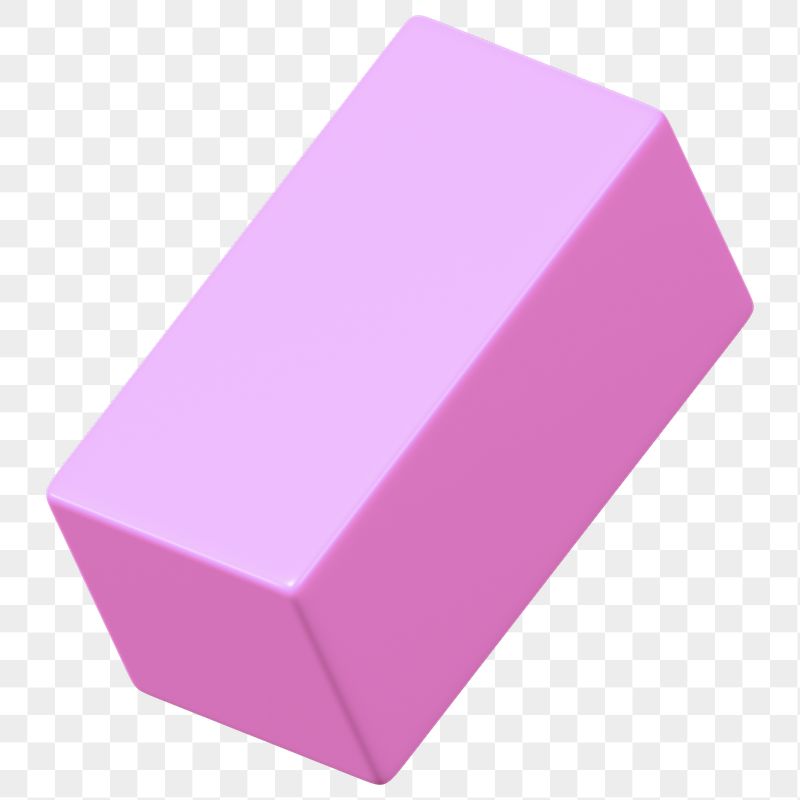 3D pink cuboid png, geometric | Free PNG - rawpixel