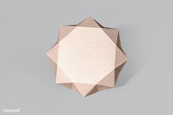 3D pink diamond shaped paper craft on a gray background | Free  psd mockup - 2341067