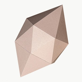3D pink octahedral polyhedron shaped paper craft design element | Free  transparent png - 2339287