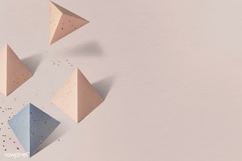 3D pink paper craft pentahedron patterned background | Free  illustration - 2351827