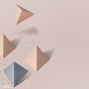 3D pink paper craft pentahedron patterned background | Free  illustration - 2351843