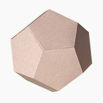 3D pink pentagon shaped paper craft design element | Free  transparent png - 2338427