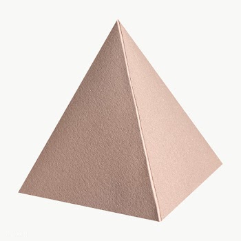 3D pink pyramid paper craft design element | Free  transparent png - 2338685
