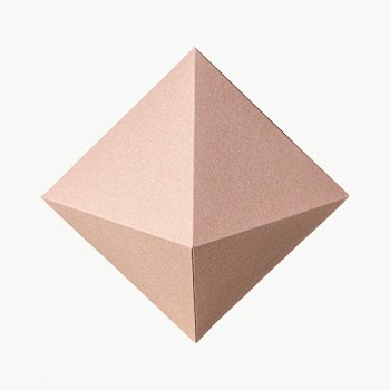 3D pink pyramid paper craft design element | Free  transparent png - 2341082