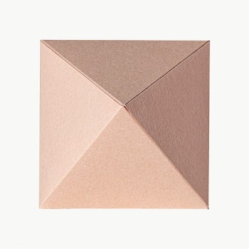 3D pink pyramid paper craft design element | Free  transparent png - 2341095
