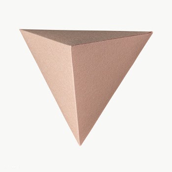 3D pink pyramid paper craft design element | Free  transparent png - 2341104