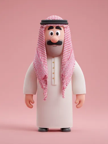 3D Pixar-Style Saudi Character Model 3D Pixar-Style Saudi Character Model