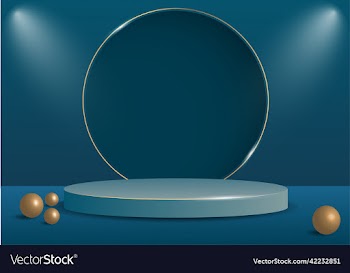 3d podium stand mockup editable