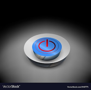 3D power off button vector image