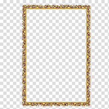 3D printing Computer file, Gold Frame transparent background PNG clipart