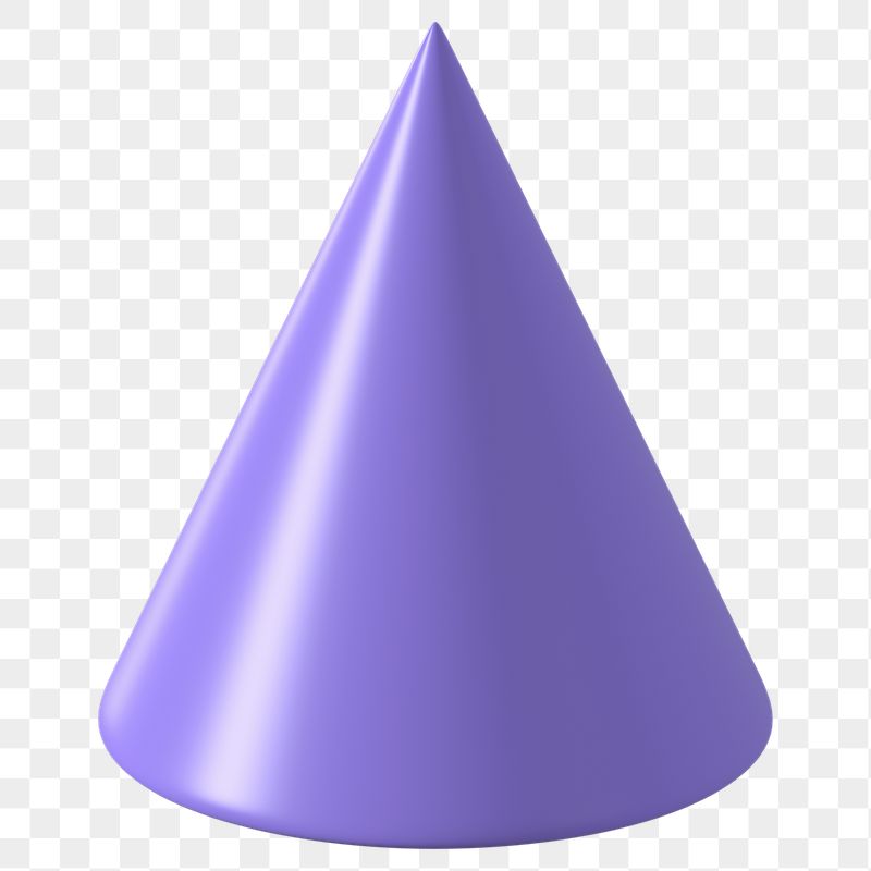 3D purple cone png, geometric | Free PNG - rawpixel