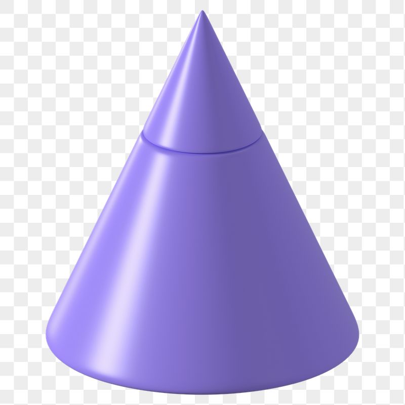 3D purple cone png, geometric | Free PNG - rawpixel