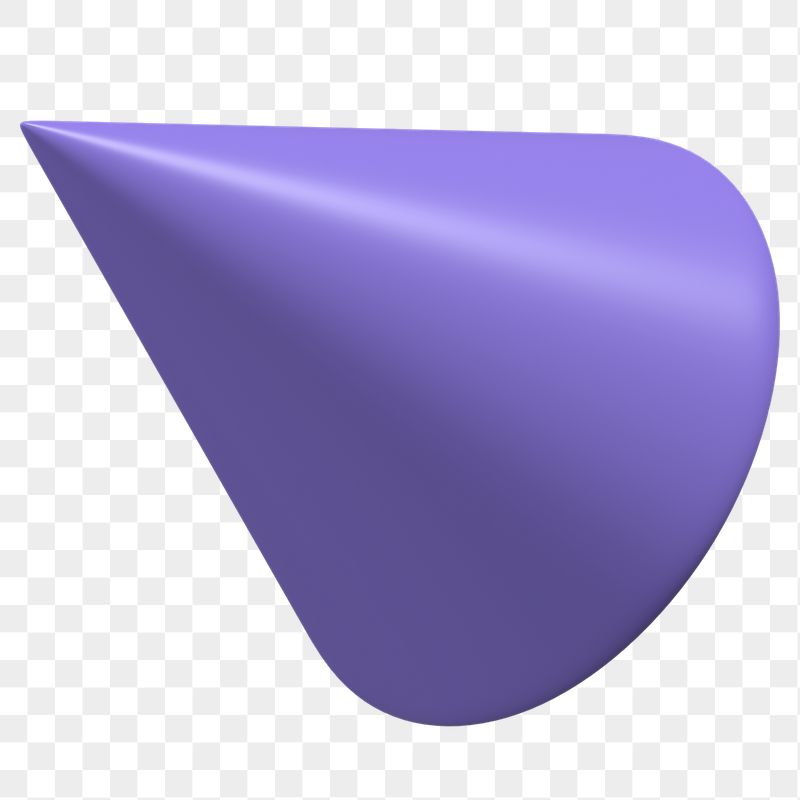3D purple cone png, geometric | Free PNG - rawpixel