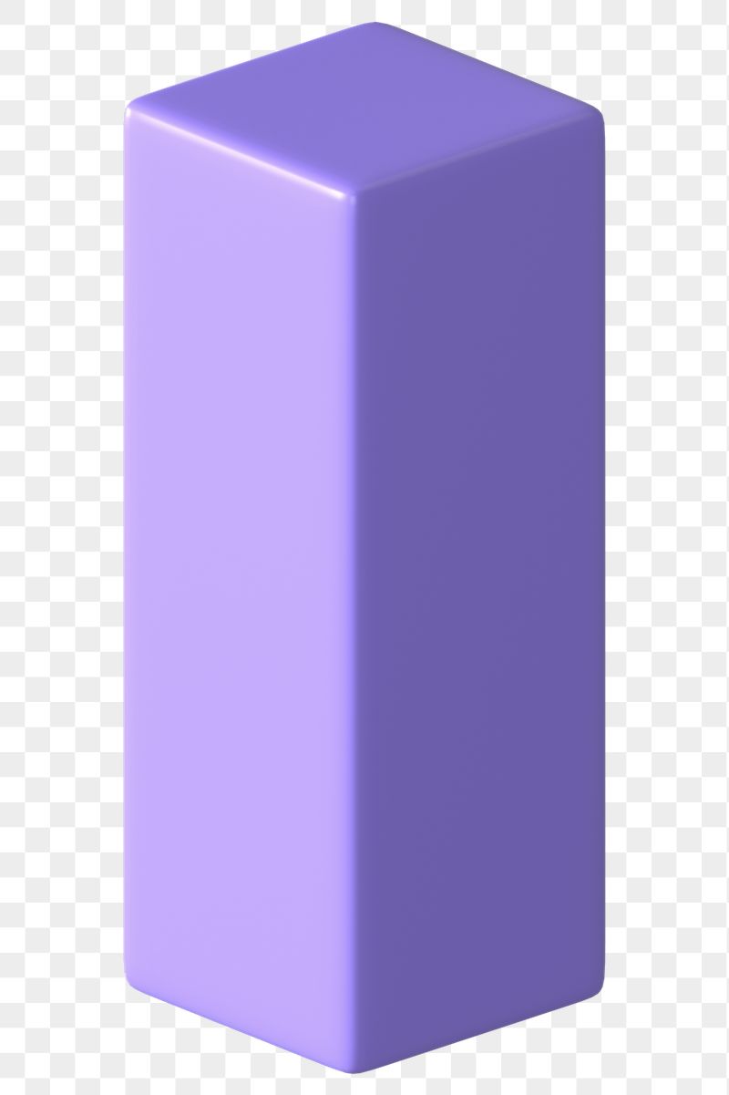 3D purple cuboid png, geometric | Free PNG - rawpixel