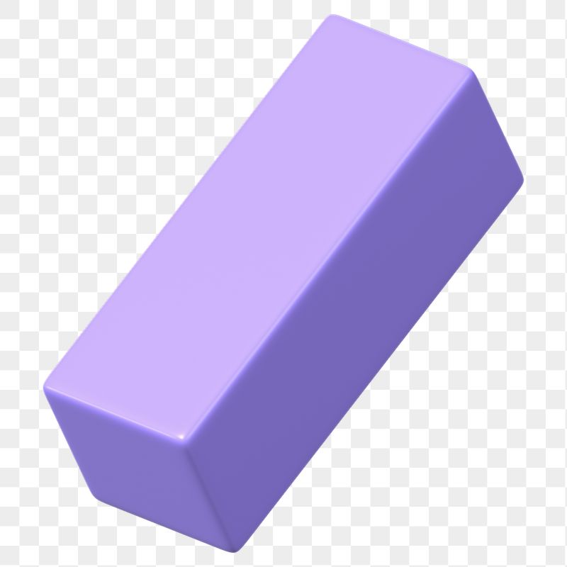 3D purple cuboid png, geometric | Free PNG - rawpixel