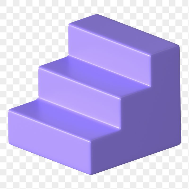 3D purple stairs png podium | Free PNG - rawpixel