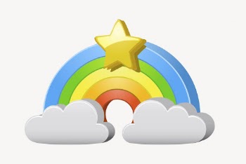 3D rainbow clipart, weather illustration | Free Vector - rawpixel