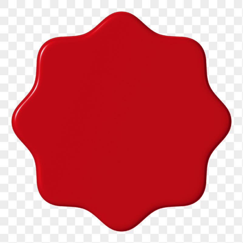 3D red badge png starburst | Free PNG - rawpixel