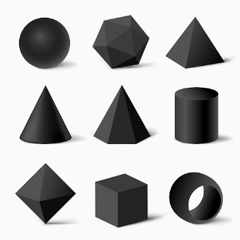 3D rendered geometrical shapes, black | Free PSD - rawpixel