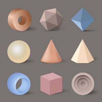 3D rendered geometrical shapes, pastel | Free Vector - rawpixel