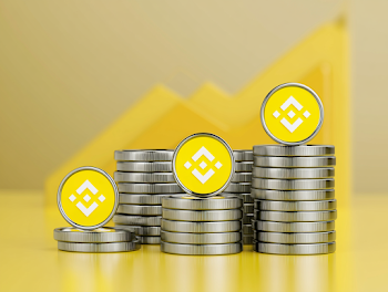 3D Rendered Silver Cryptocurrency Coins with Yellow Accents