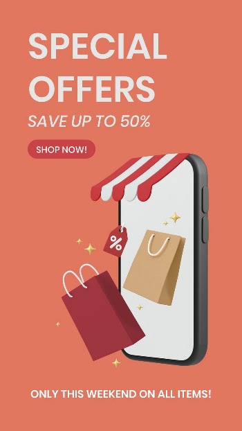 3D sale Instagram story template, | Free Vector Template - rawpixel