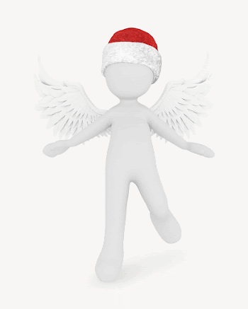 3D Santa angel, collage element | Free PSD - rawpixel