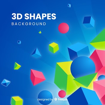 3d shapes background