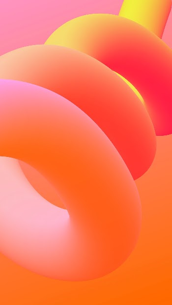 3D shapes iPhone wallpaper, orange | Free Vector - rawpixel