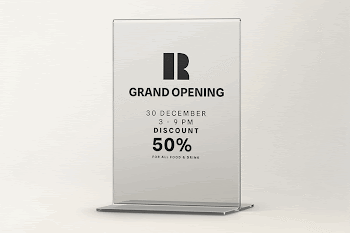 3D sign holder mockup, business | Free PSD Mockup - rawpixel