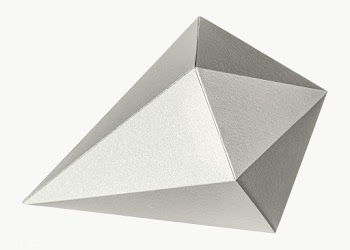 3D silver asymmetric hexagonal bipyramid paper craft design element | Free  transparent png - 2339274