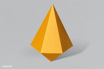 3D silver asymmetric hexagonal bipyramid paper craft on a gray backgro.. | Free  psd mockup - 2339794