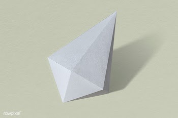 3D silver asymmetric hexagonal bipyramid paper craft on a sage green b.. | Free  psd mockup - 2338698
