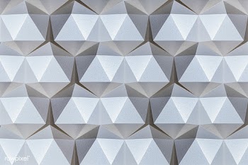 3D silver paper craft icosahedron patterned background | Free  illustration - 2358795