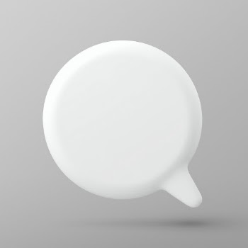 3D speech bubble badge, circle | Free Photo - rawpixel