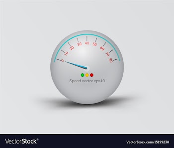 3d speedometer ball scene vector image
