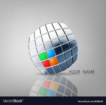 3d square vector image