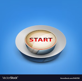 3D start button vector image