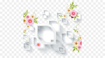 3D television 3D computer graphics 3D film - Flowers TV backdrop 