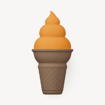 3D Thai tea ice cream, | Free Photo - rawpixel