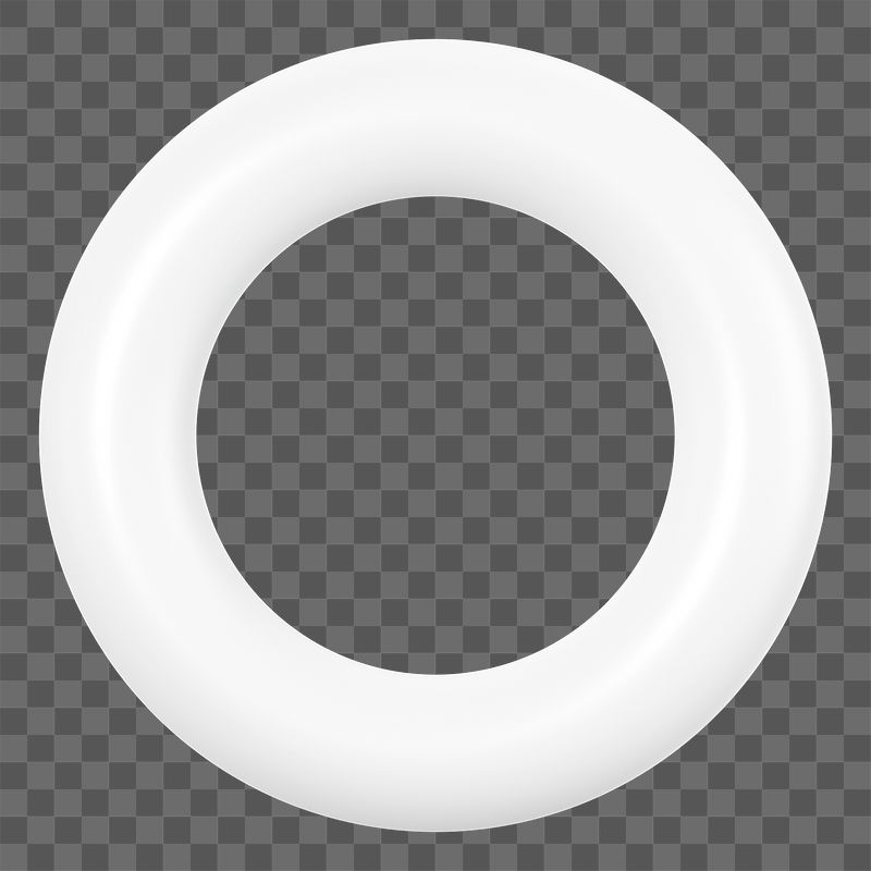 3D torus ring png white | Free PNG - rawpixel