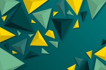 3d triangle background with vivid colors Free Vector