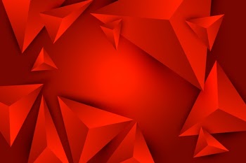 3d triangle red background with poly effect Free Vector