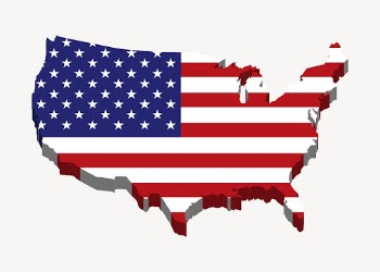 3D USA map flag clipart, | Free PSD - rawpixel