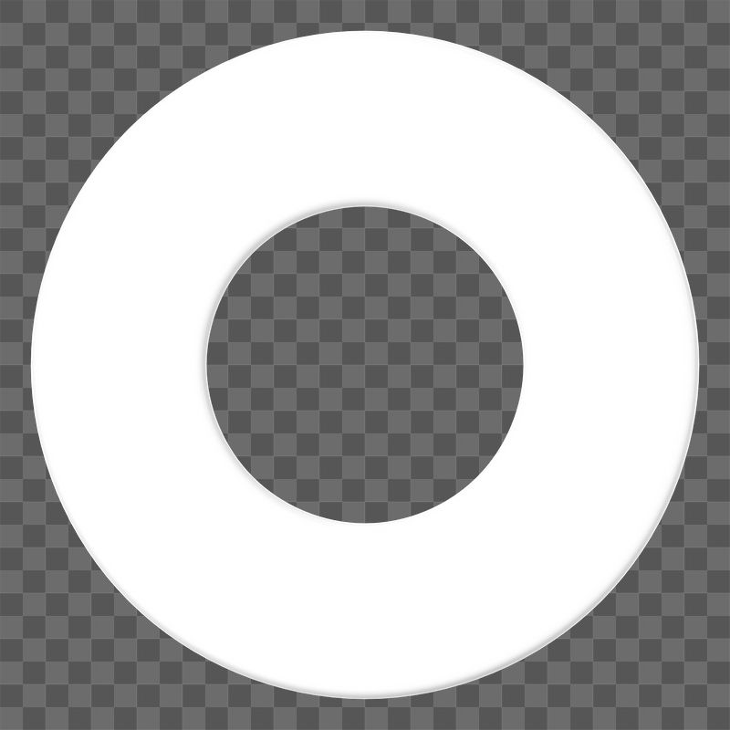 3D white annulus png, geometric | Free PNG - rawpixel