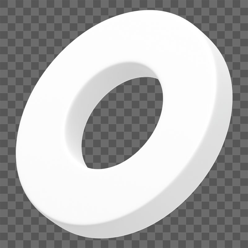 3D white annulus png, geometric | Free PNG - rawpixel