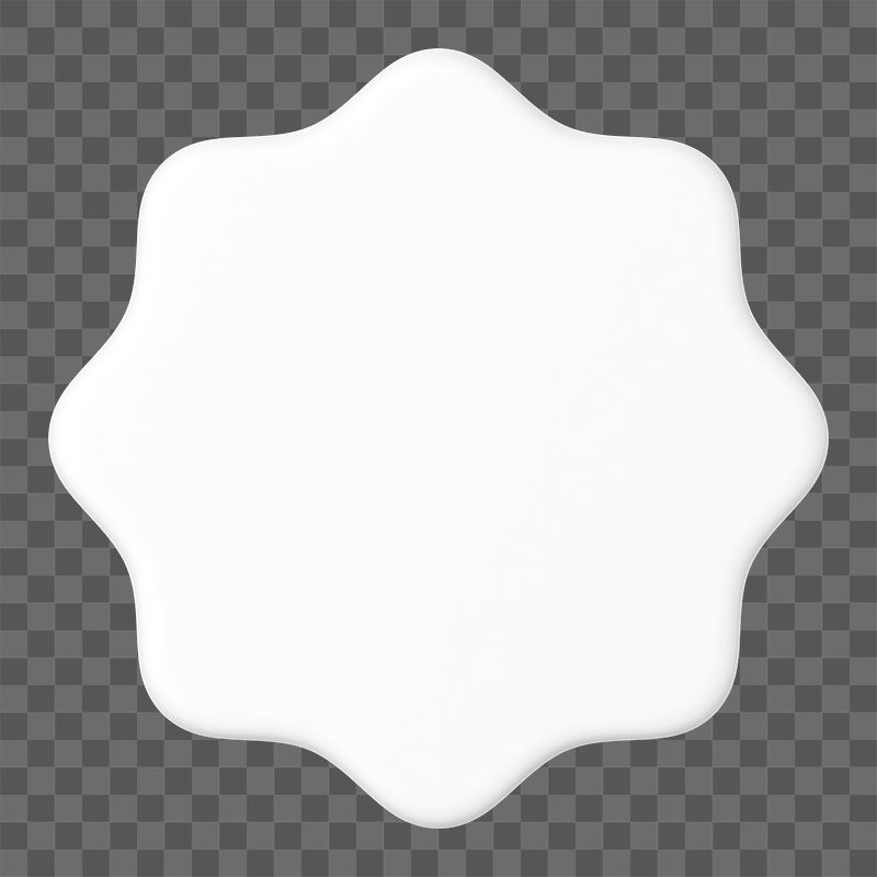 3D white badge png starburst | Free PNG - rawpixel