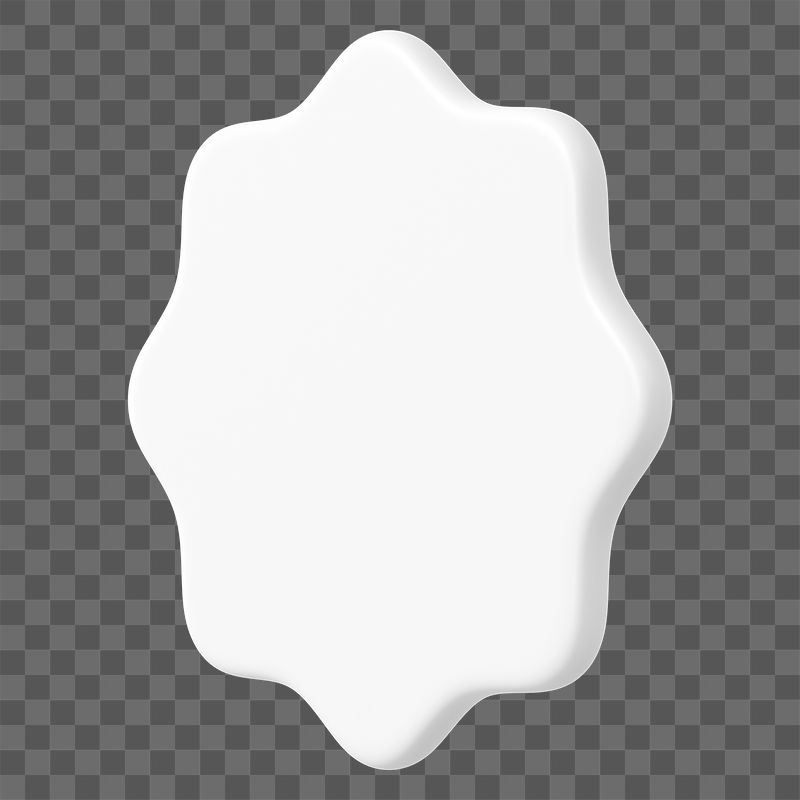 3D white badge png starburst | Free PNG - rawpixel